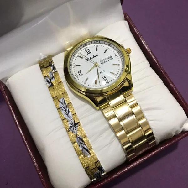 Men's Watch & Bracelet Set – The Perfect Blend of Style & Elegance