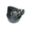 Versace Medusa Biggie Men's Black/Silver Leather Belt