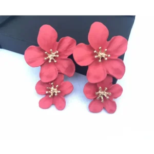 double flower earring