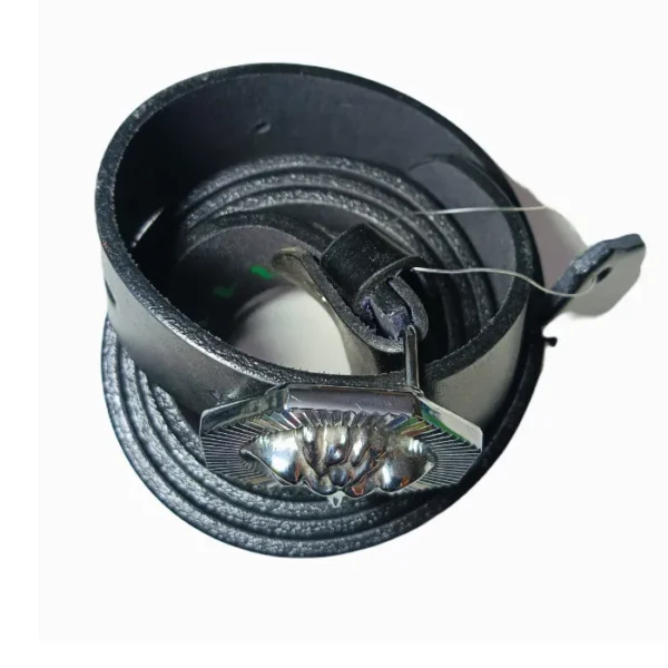 Versace Medusa Biggie Men's Black/Silver Leather Belt
