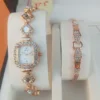 Rose Gold-Plated Watch and Heart Jewelry Set