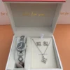 Premium Silver Crystal Watch & Star-Shaped Jewelry Gift Set for Women