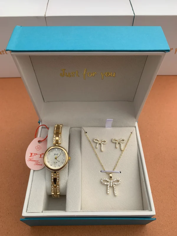 Sapphire Time & Jewelry Set (Golden)