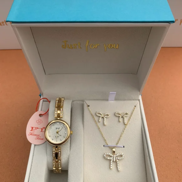 Sapphire Time & Jewelry Set (Golden)