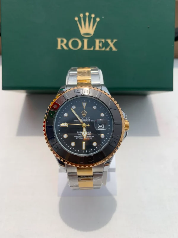 RX Submariner Two-Tone Black Dial Quartz Watch
