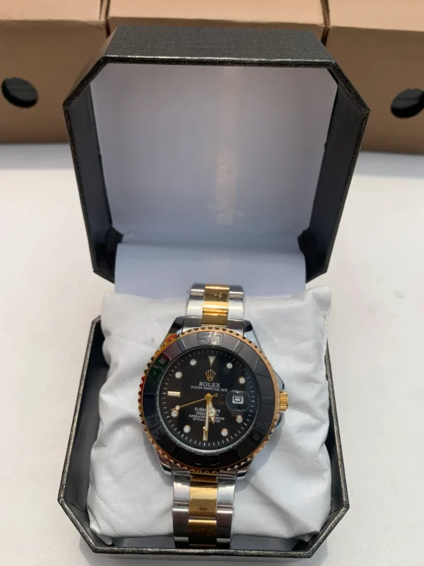 RX Submariner Two-Tone Black Dial Quartz Watch