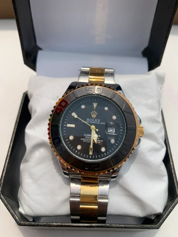 RX Submariner Two-Tone Black Dial Quartz Watch