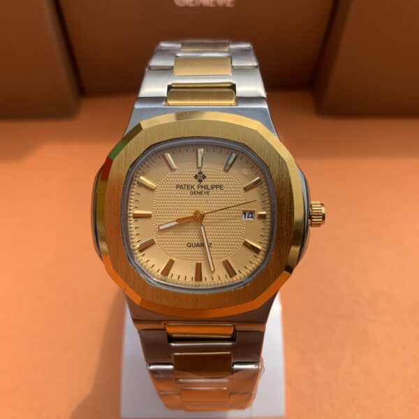 PP Nautilus Two-Tone Gold & Silver Quartz Watch