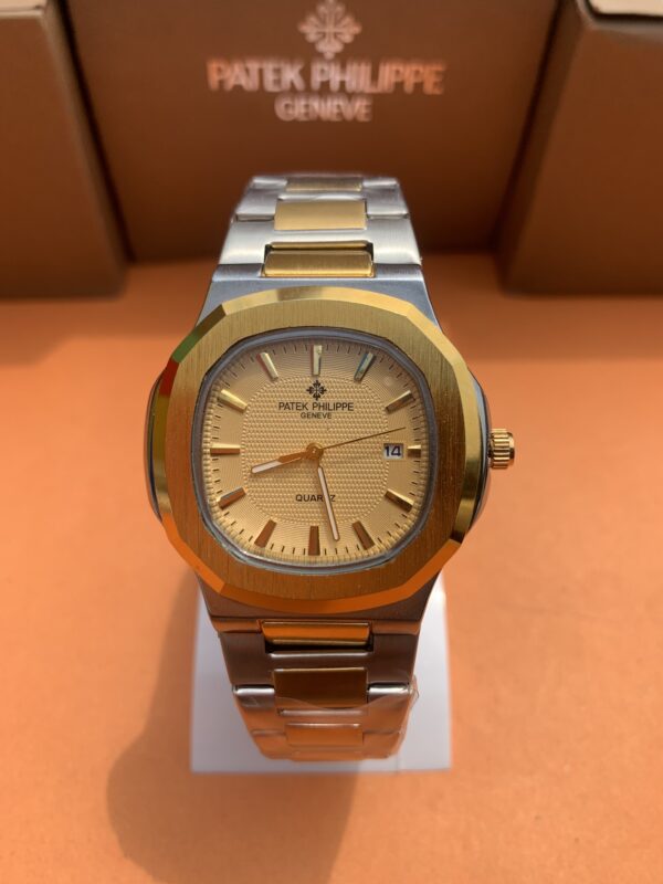 PP Nautilus Two-Tone Gold & Silver Quartz Watch
