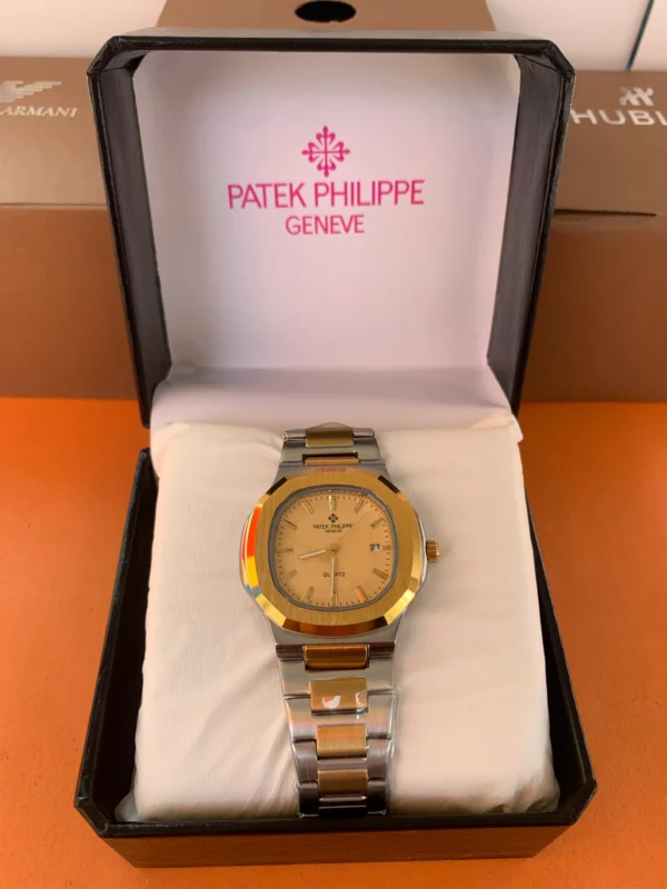 PP Nautilus Two-Tone Gold & Silver Quartz Watch