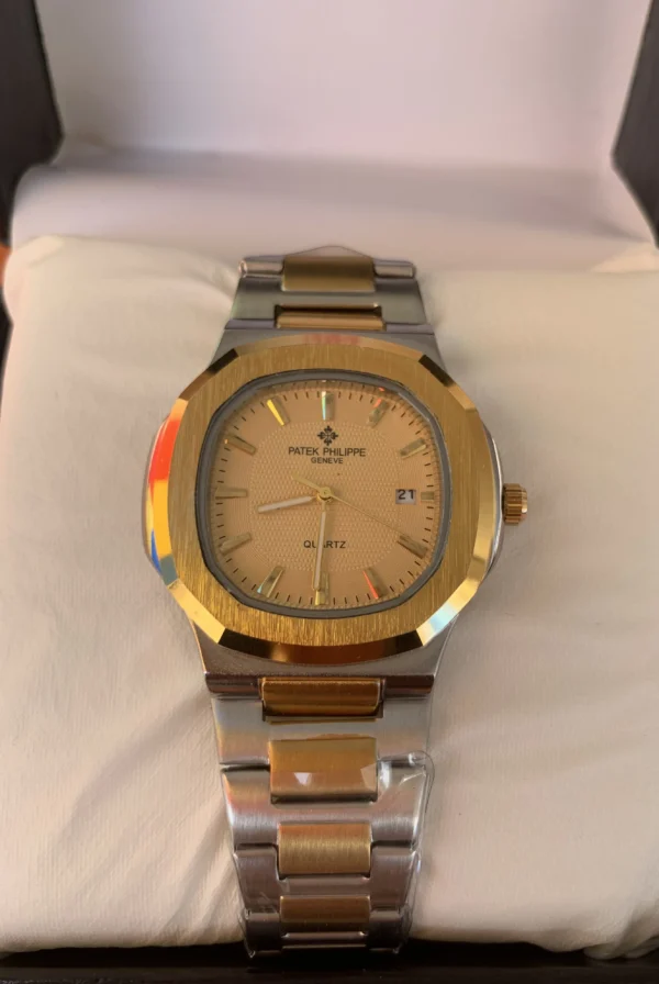 PP Nautilus Two-Tone Gold & Silver Quartz Watch