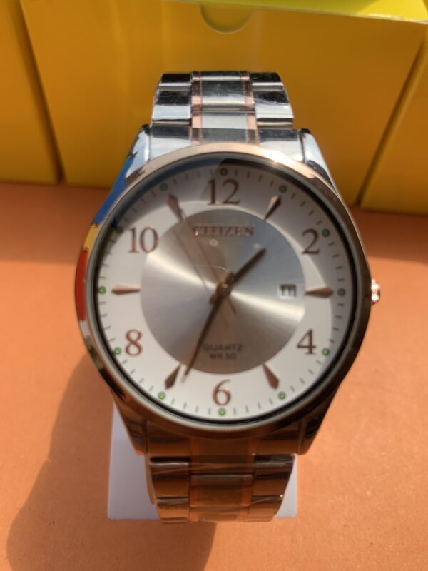 Men's Quartz Analog Watch -  Silver-Rose Two-Tone