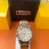 Men’s Watch – Gold-Silver Two-Tone with Textured Dial
