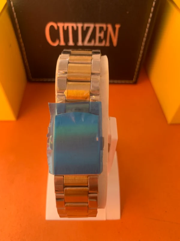 Men’s Watch – Gold-Silver Two-Tone with Textured Dial