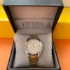 Men’s Watch – Gold-Silver Two-Tone with Textured Dial