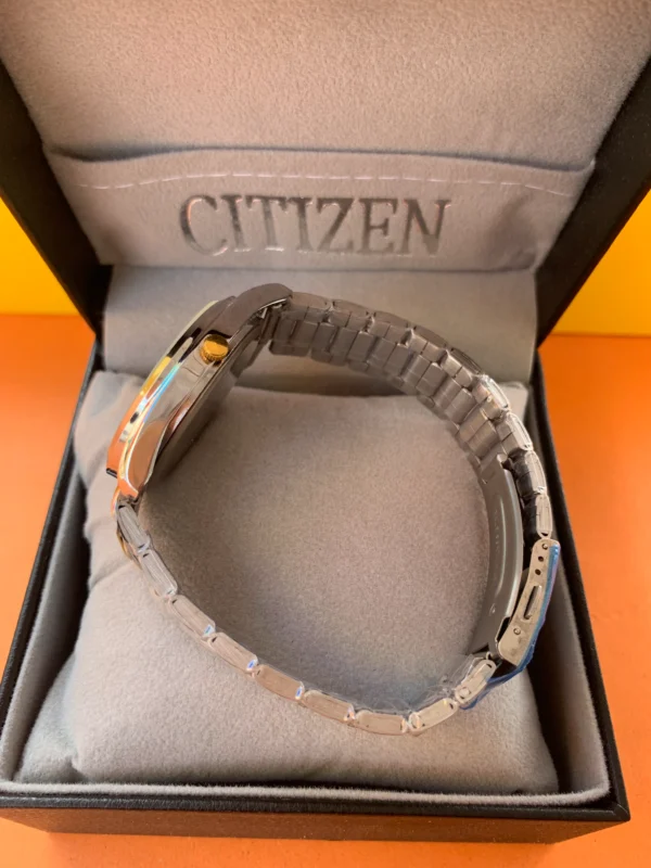 Men’s Watch – Gold-Silver Two-Tone with Textured Dial