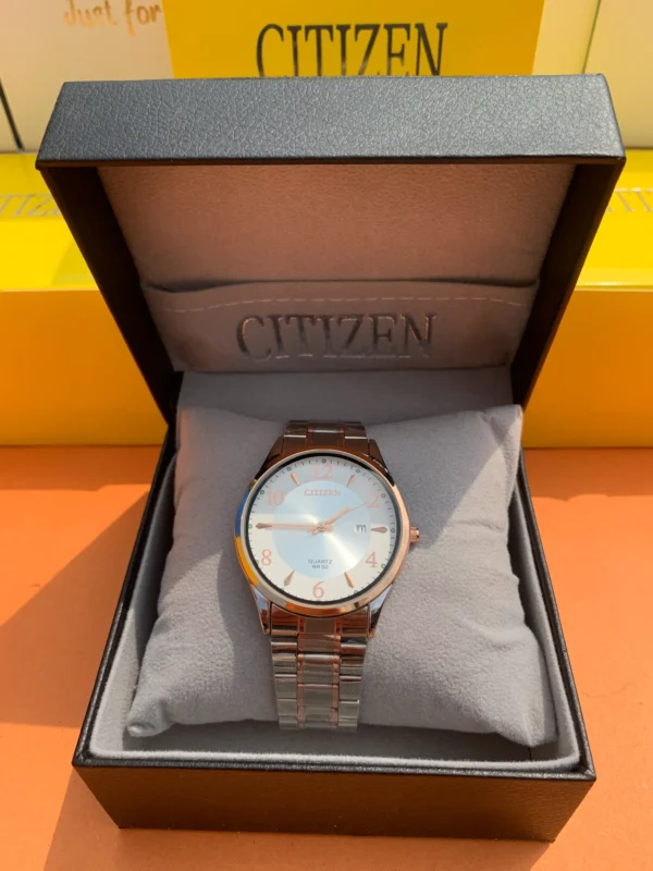Men's Quartz Analog Watch -  Silver-Rose Two-Tone
