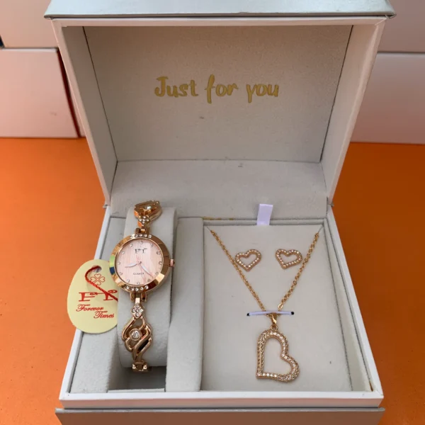 Romantic Heart-Themed Women's Jewelry Gift Set