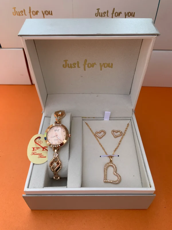 Romantic Heart-Themed Women's Jewelry Gift Set