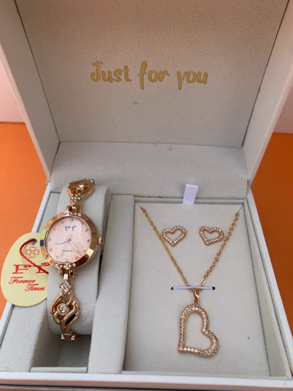 Romantic Heart-Themed Women's Jewelry Gift Set