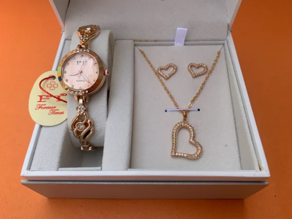 Romantic Heart-Themed Women's Jewelry Gift Set