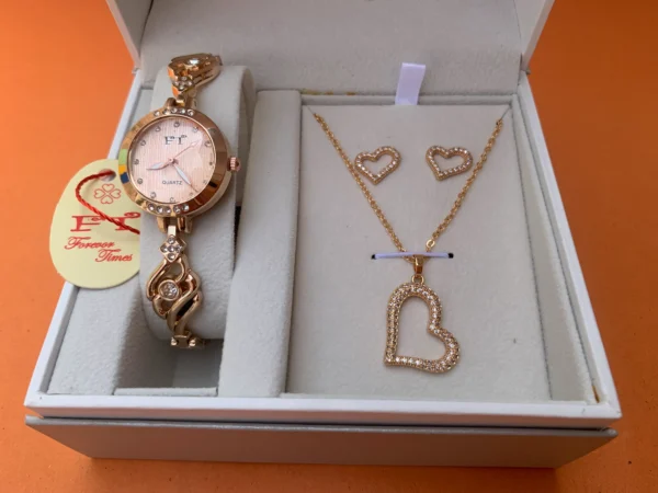 Romantic Heart-Themed Women's Jewelry Gift Set