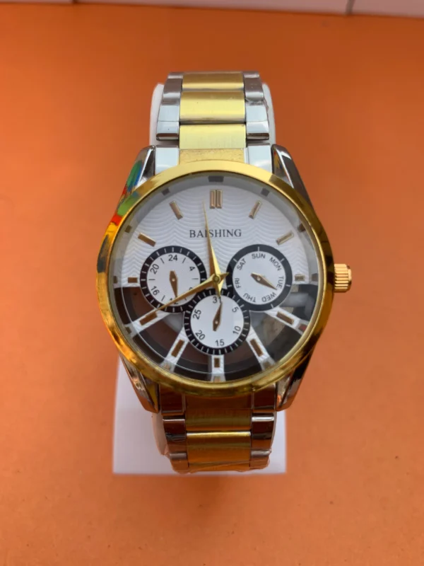 Men's Luxury Wrist Watch – Gold & Silver Two-Tone