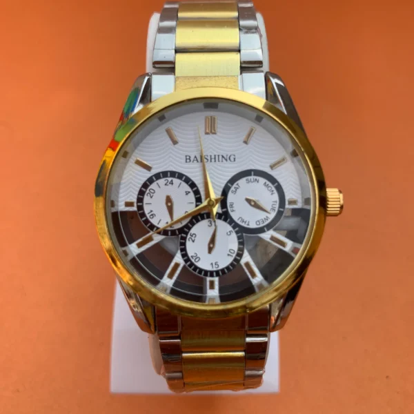 Men's Luxury Wrist Watch – Gold & Silver Two-Tone