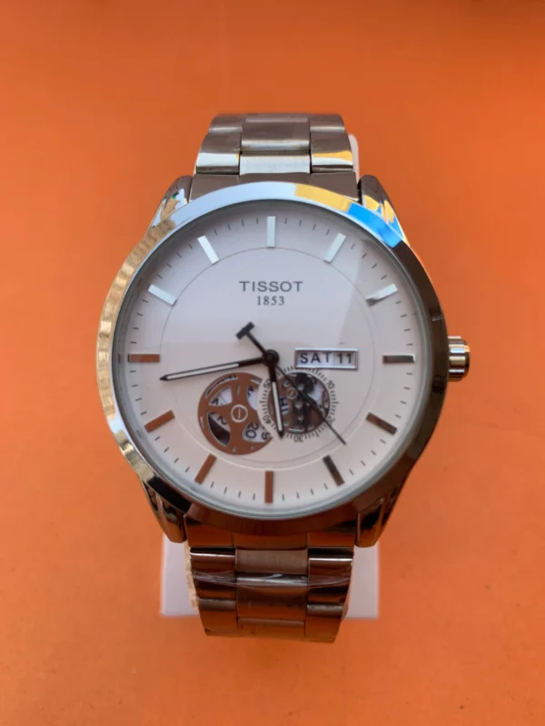 TST1853 White Watch with (Day & Date Display)
