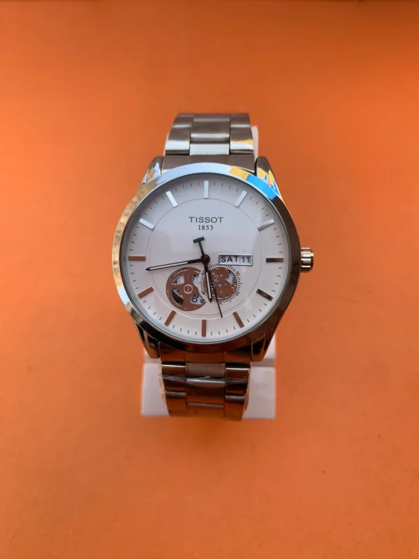 TST1853 White Watch with (Day & Date Display)