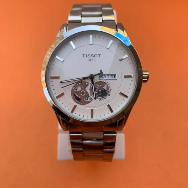 TST1853 White Watch with (Day & Date Display)