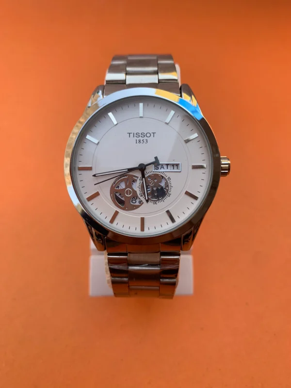 TST1853 White Watch with (Day & Date Display)