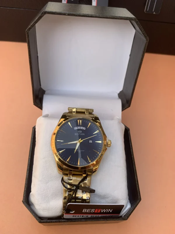 Classic Day-Date Metal Bracelet Watch – 9 Vibrant Dial & Case Combinations