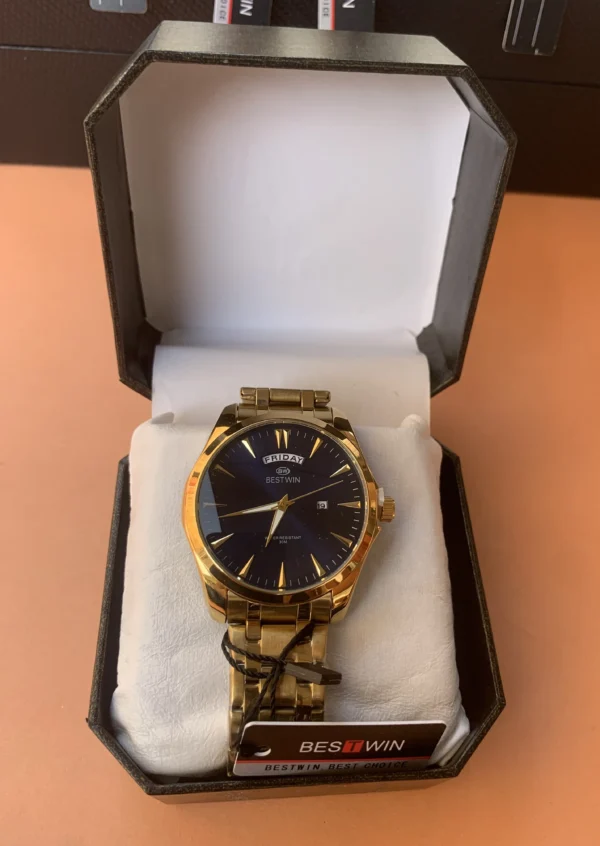 Classic Day-Date Metal Bracelet Watch – 9 Vibrant Dial & Case Combinations