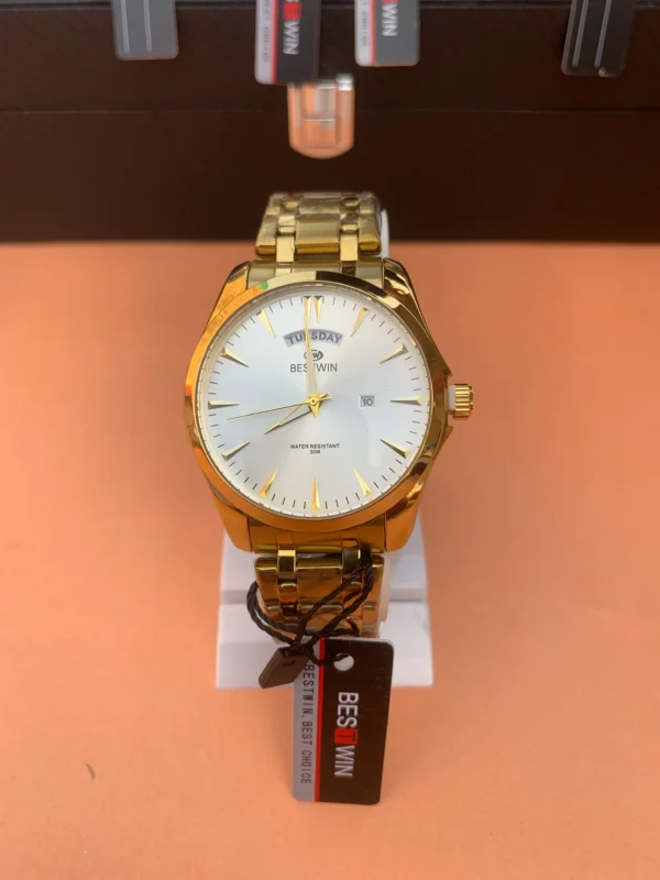 Classic Day-Date Metal Bracelet Watch – 9 Vibrant Dial & Case Combinations