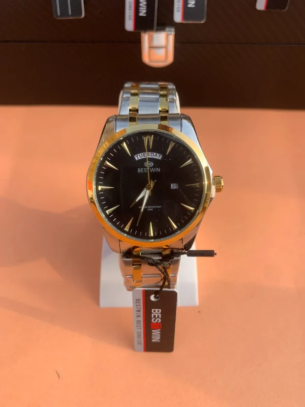 Classic Day-Date Metal Bracelet Watch – 9 Vibrant Dial & Case Combinations