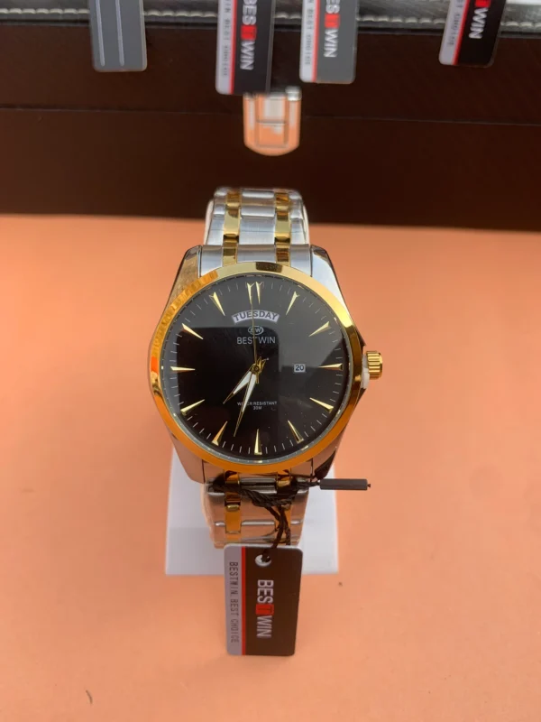 Classic Day-Date Metal Bracelet Watch – 9 Vibrant Dial & Case Combinations