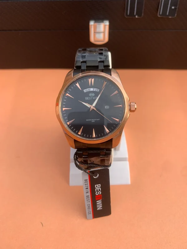 Classic Day-Date Metal Bracelet Watch – 9 Vibrant Dial & Case Combinations