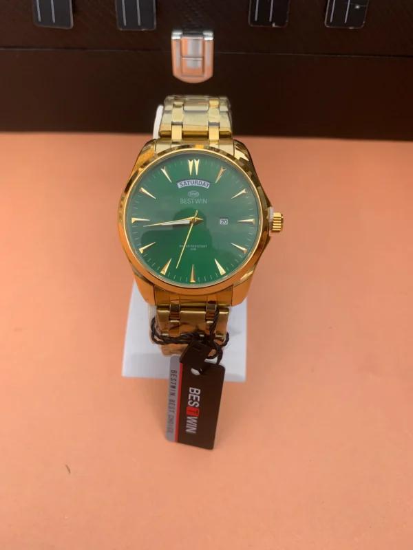 Classic Day-Date Metal Bracelet Watch – 9 Vibrant Dial & Case Combinations