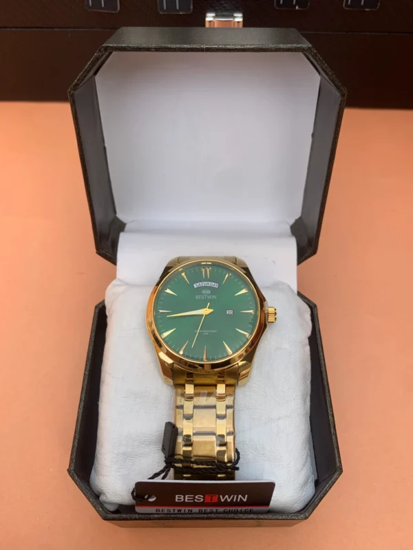 Classic Day-Date Metal Bracelet Watch – 9 Vibrant Dial & Case Combinations
