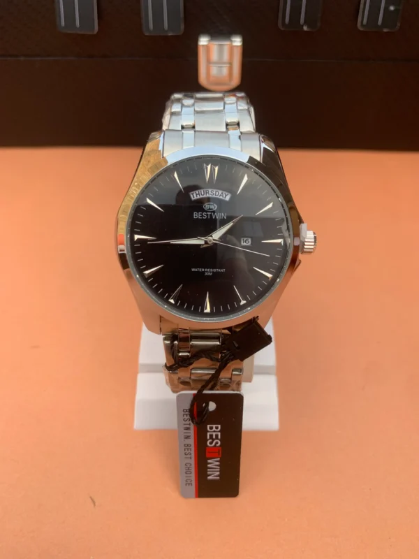 Classic Day-Date Metal Bracelet Watch – 9 Vibrant Dial & Case Combinations