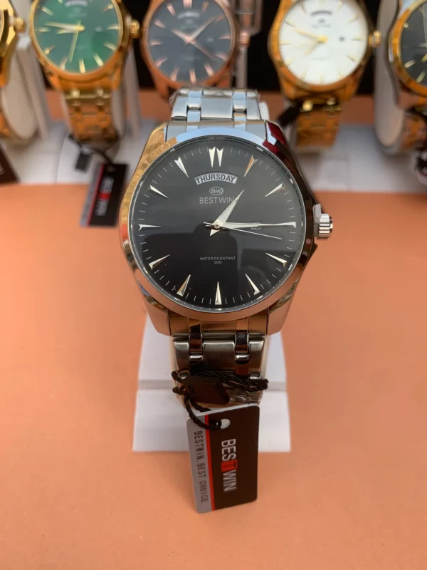 Classic Day-Date Metal Bracelet Watch – 9 Vibrant Dial & Case Combinations