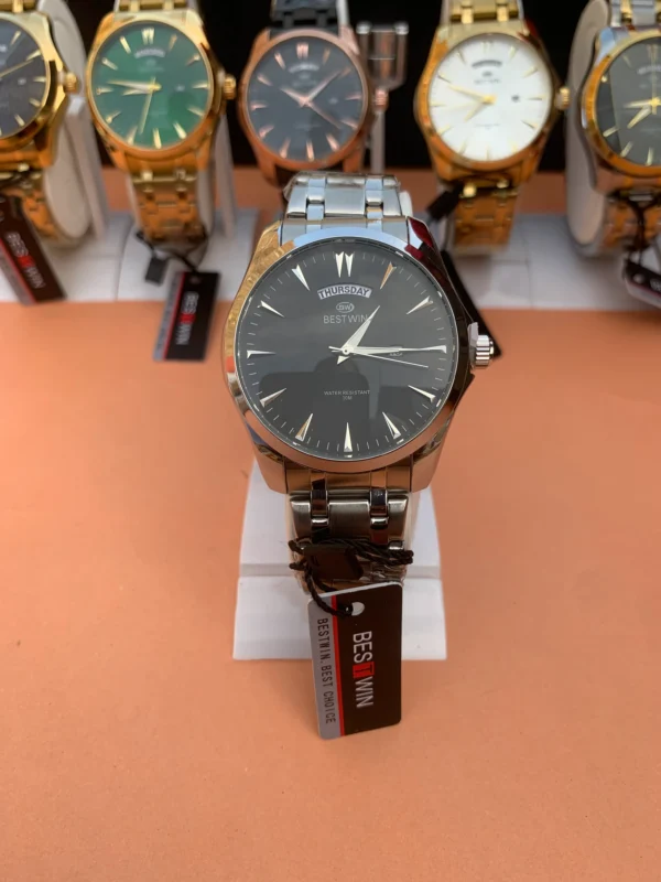 Classic Day-Date Metal Bracelet Watch – 9 Vibrant Dial & Case Combinations