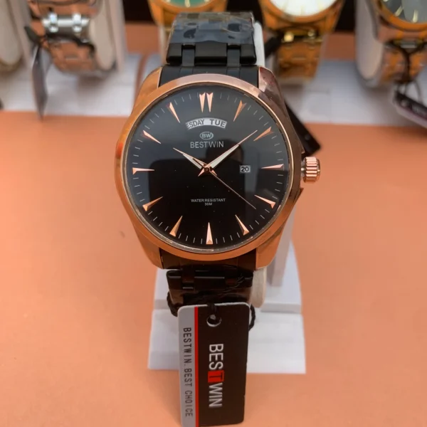 Classic Day-Date Metal Bracelet Watch – 9 Vibrant Dial & Case Combinations