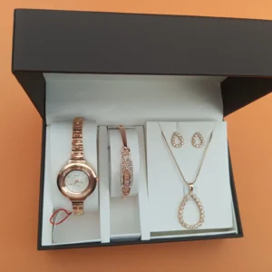 Rosegold Women’s Jewelry & Watch Gift Set