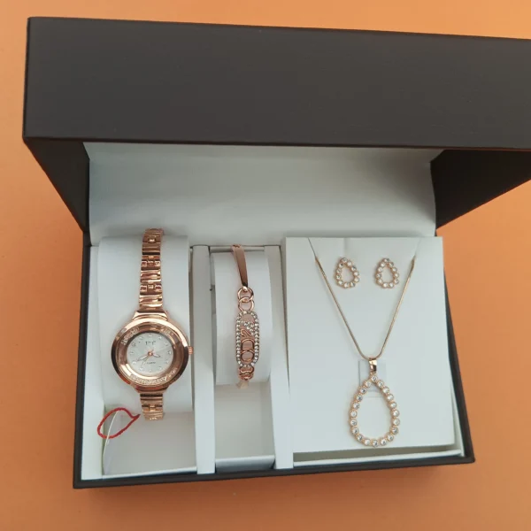 Rosegold Women’s Jewelry & Watch Gift Set