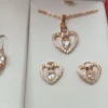 Rosegold Heart Jewelry & Watch Gift Set for Women