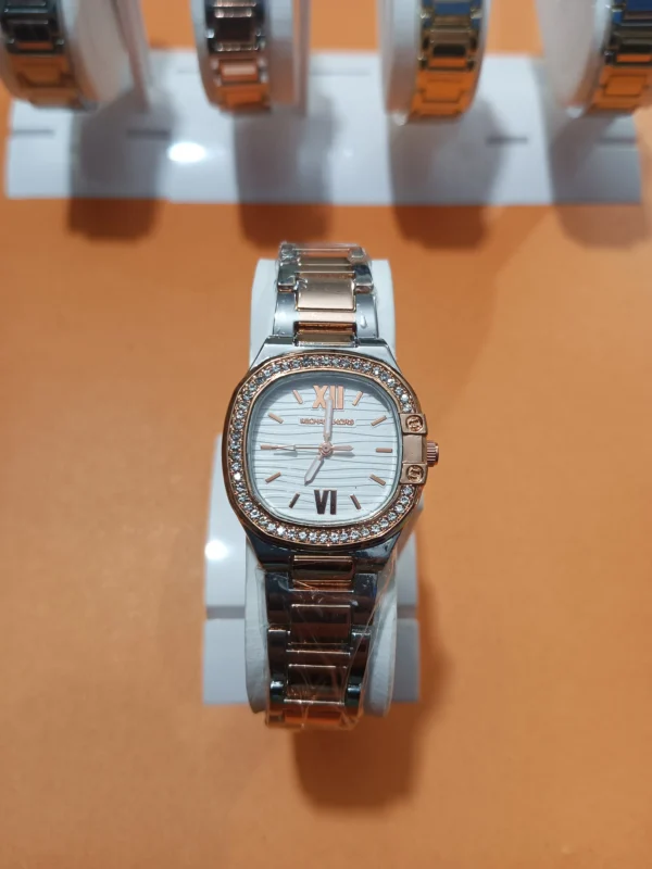MK Rose Gold & Silver Stainless Steel Watch