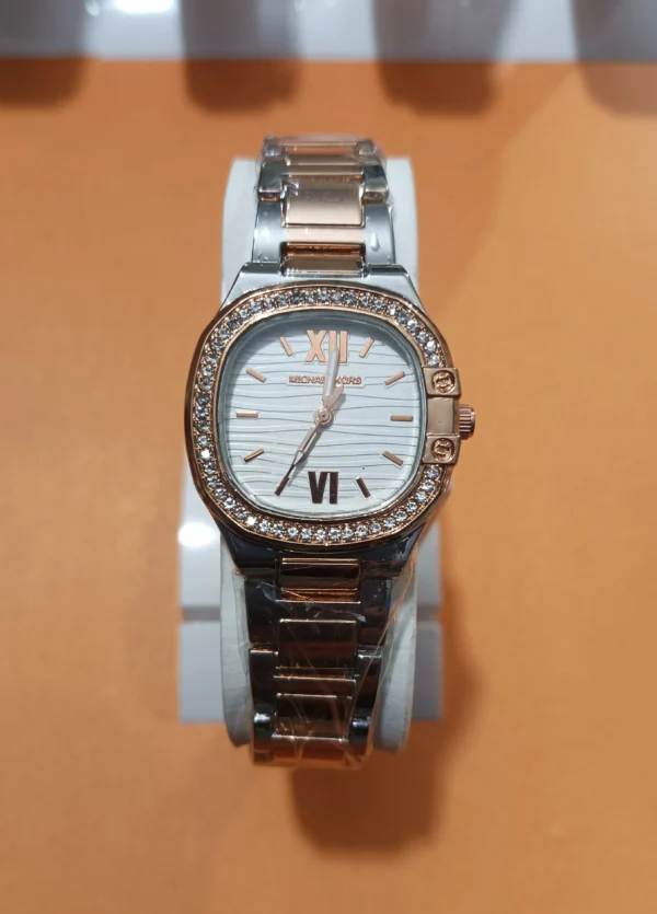 MK Rose Gold & Silver Stainless Steel Watch