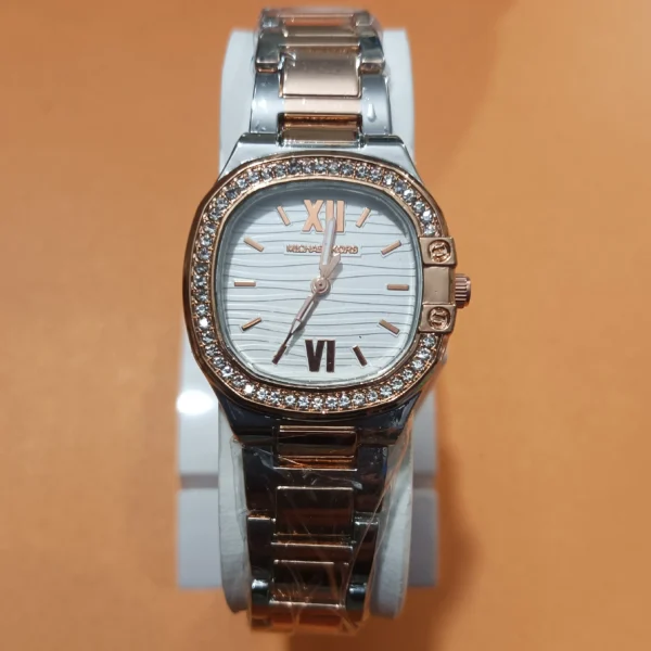 MK Rose Gold & Silver Stainless Steel Watch